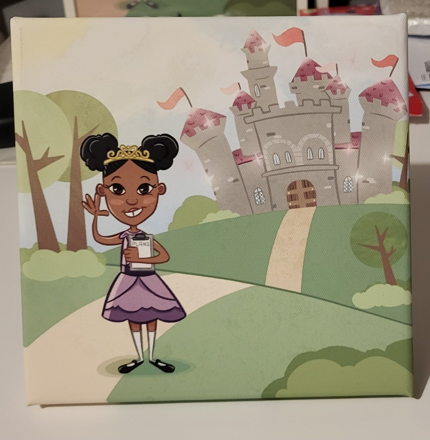 Princess Priye palace on canvas - 20×20cm wooden frame